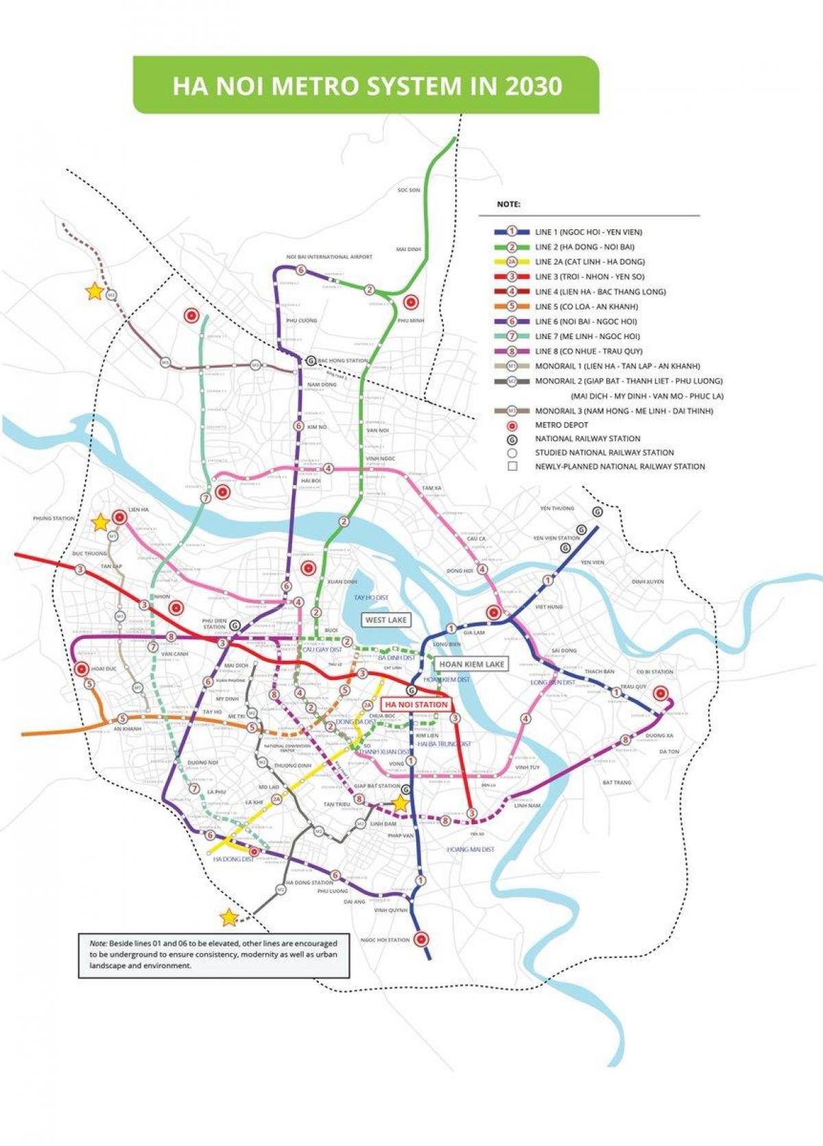 Mapa metro hanoj