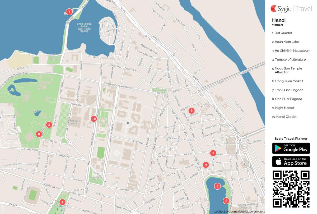 Mapa hanoji ulice jedlo